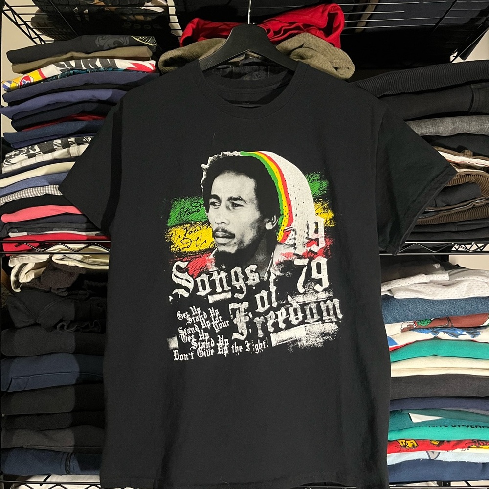 Black Bob Marley Graphic T-Shirt